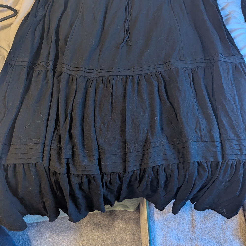 NWT Torrid Size 5 Black Tiered Maxi Skirt